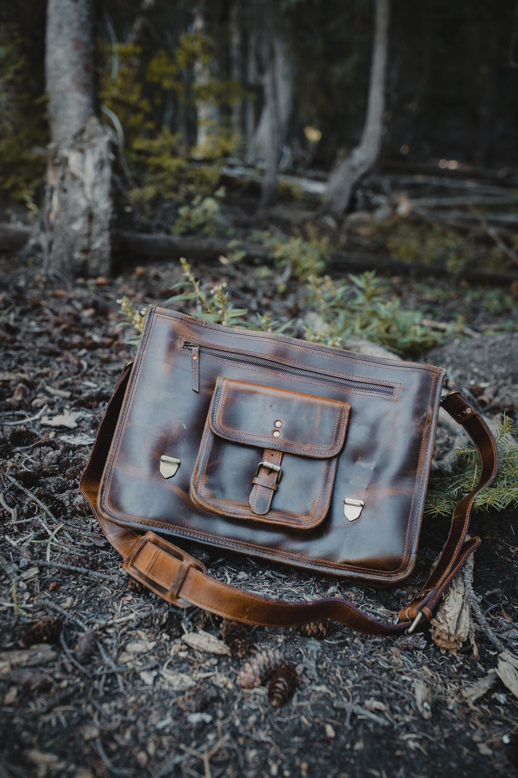 18 inch Buffalo Leather Briefcase Kodiak Leather