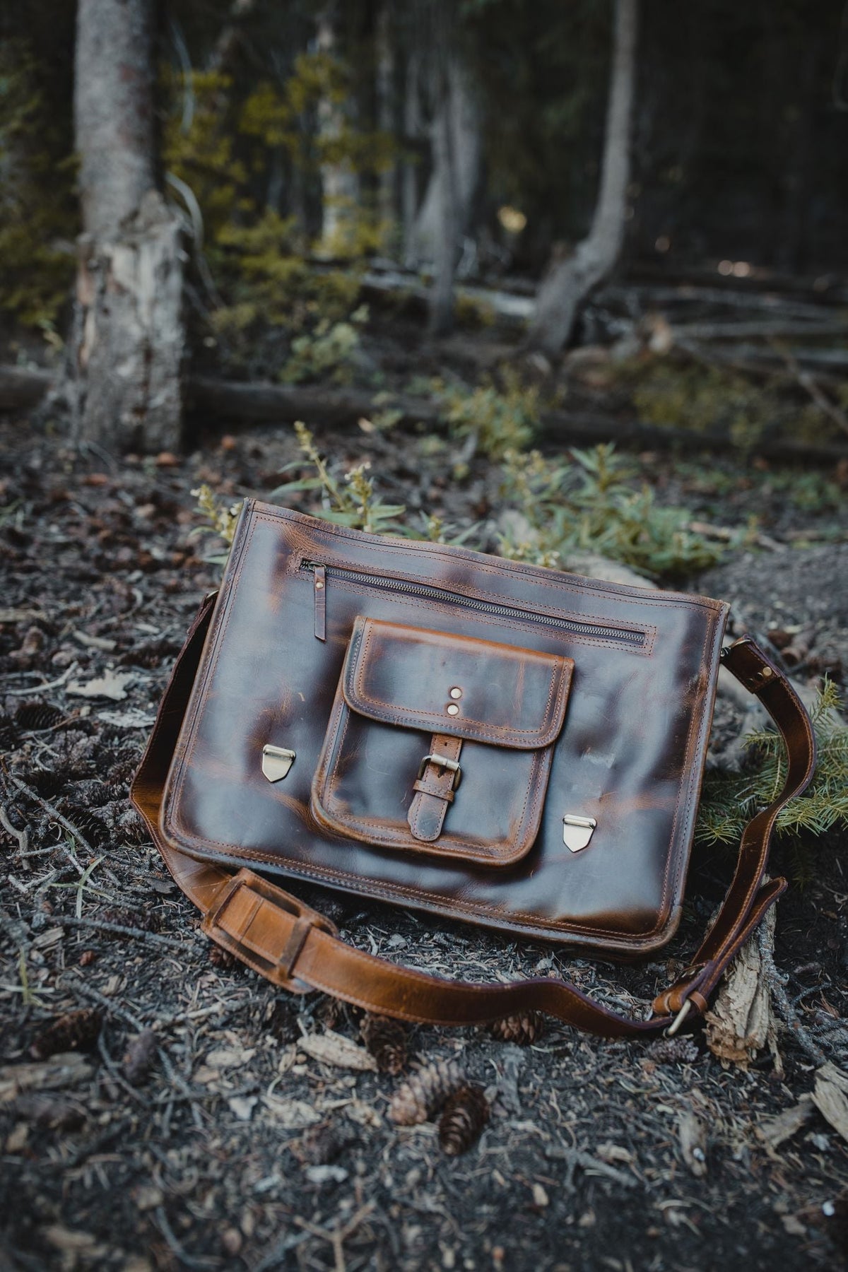 18 inch Buffalo Leather Briefcase Kodiak Leather