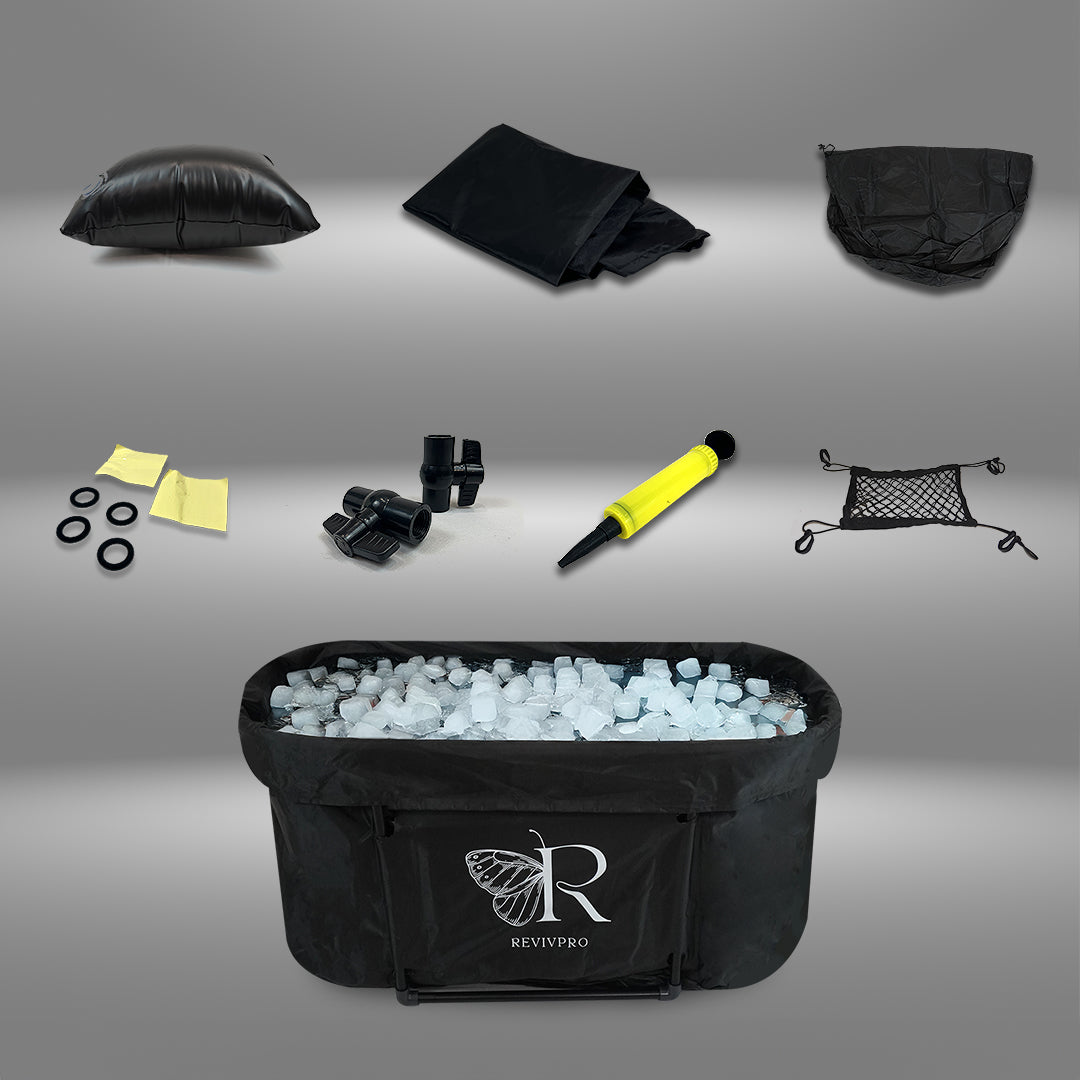 Portable Oval Ice Bath Tub X with Extra Length - Water Chiller Compatible Cold Plunge RevivPro