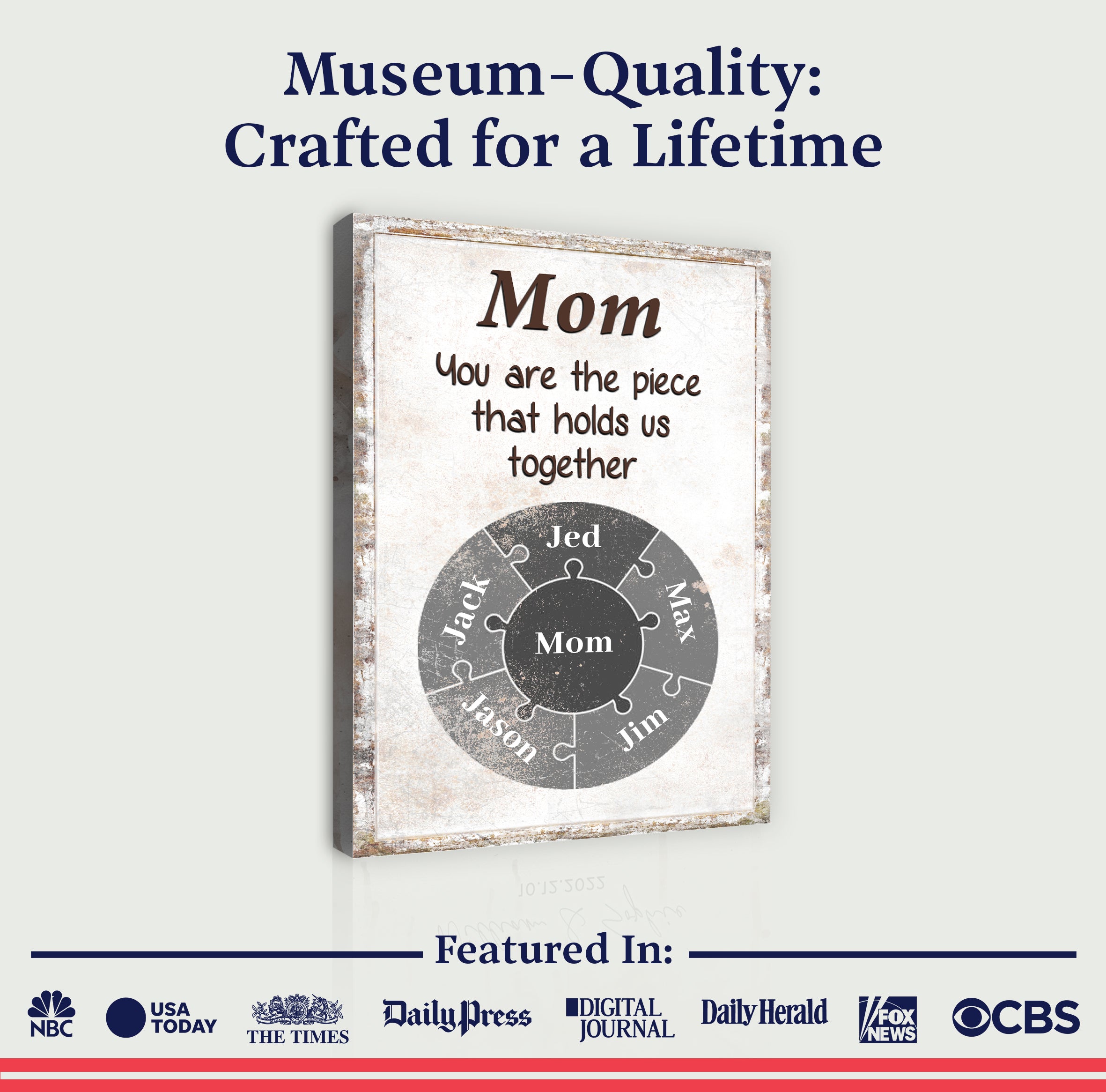 Mom Personalized Puzzle Sign