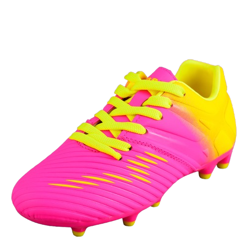 Vizari Liga Kids Firm Ground (FG) Soccer Cleats – Pink/Yellow, Youth Sizes 8C–6Y Under $30