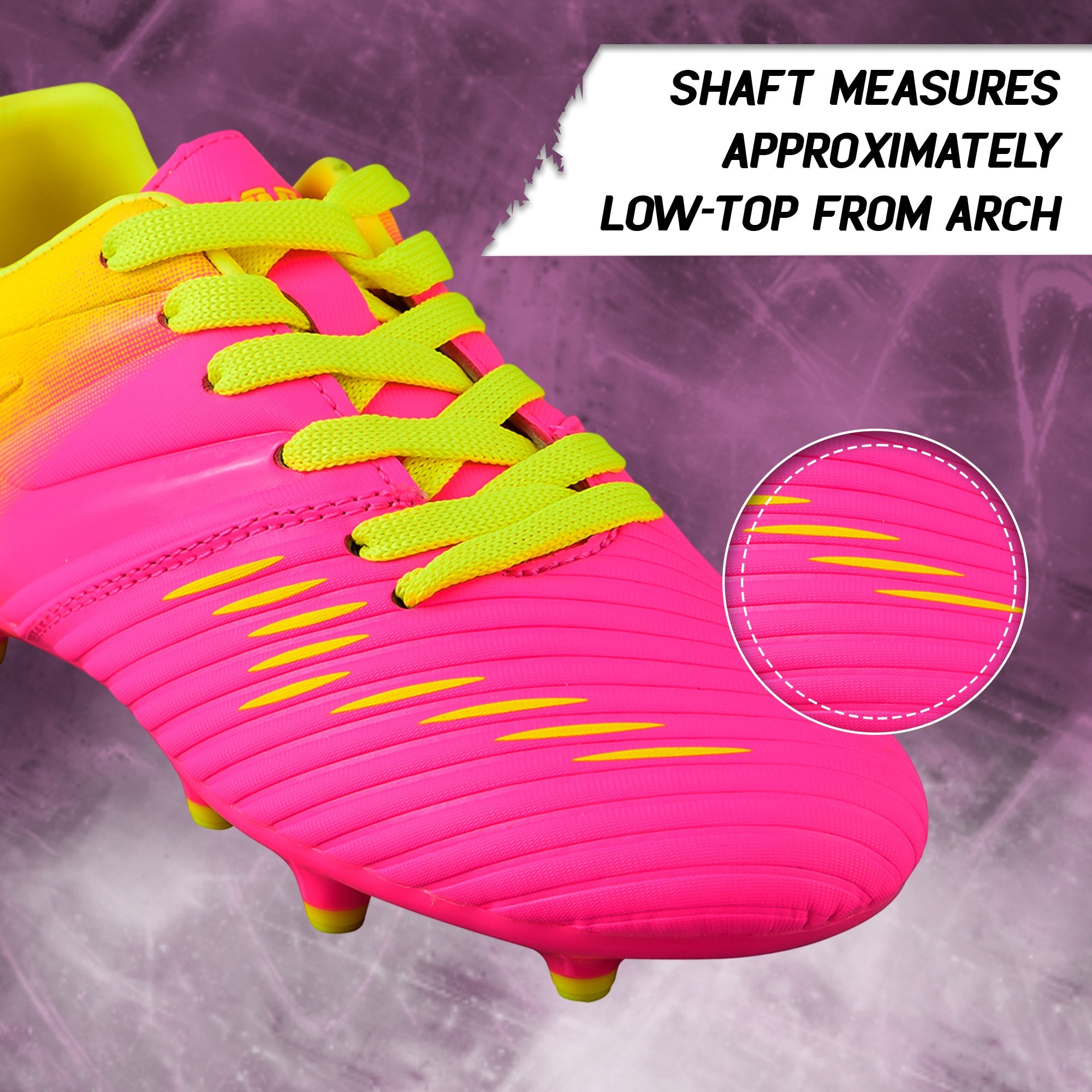 Vizari Liga Kids Firm Ground (FG) Soccer Cleats – Pink/Yellow, Youth Sizes 8C–6Y Under $30