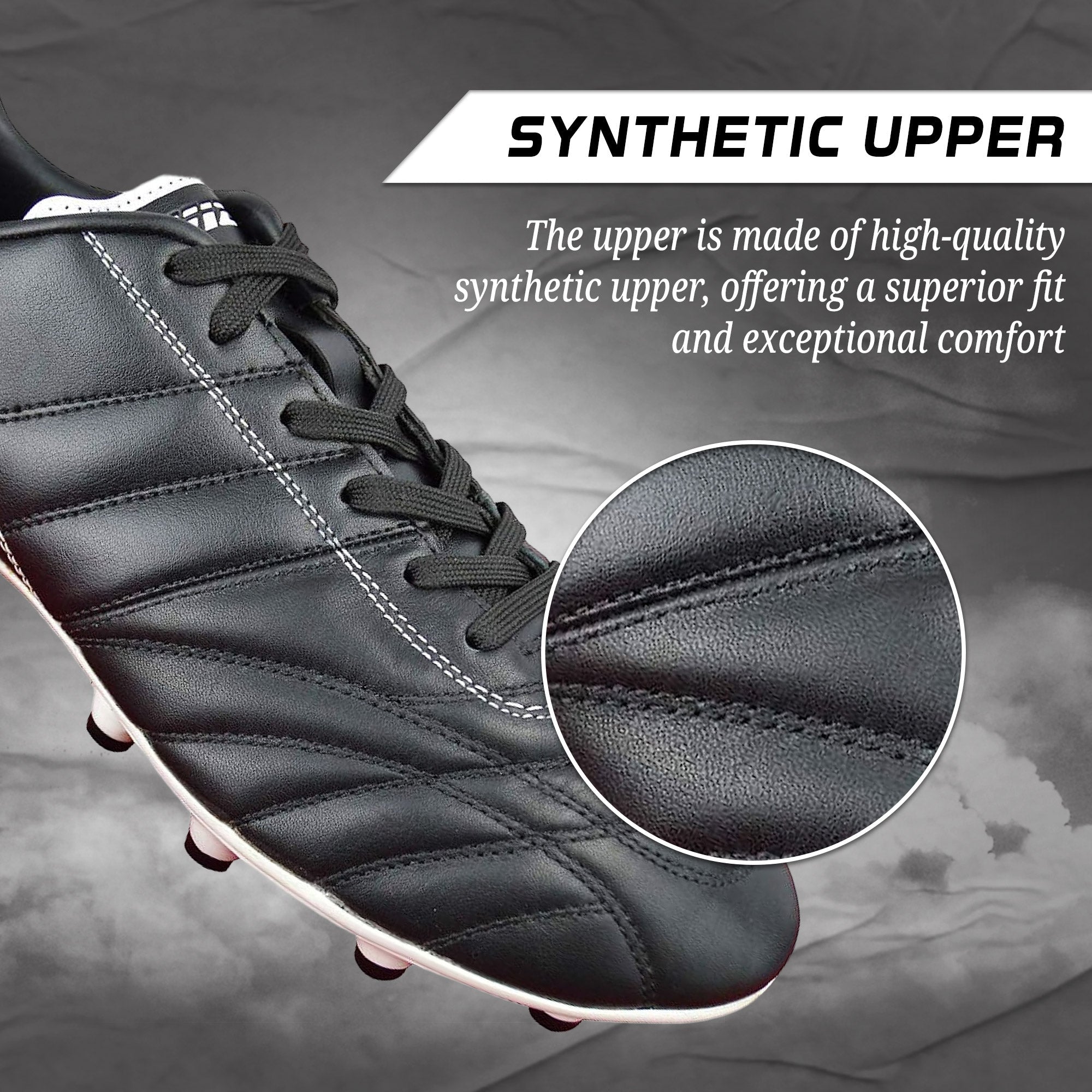 Classico Firm Ground Soccer Shoes -Black/White Vizari Sports