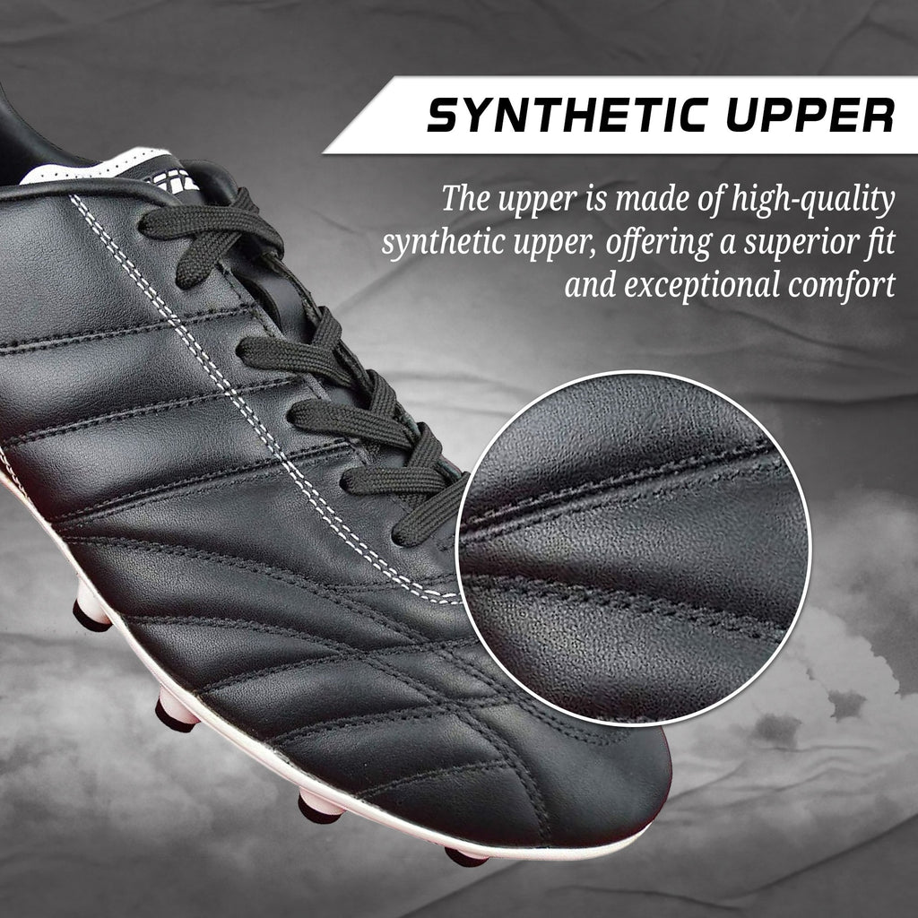 Vizari Classico Junior Firm Ground Soccer Shoes – Black/White Vizari Sports
