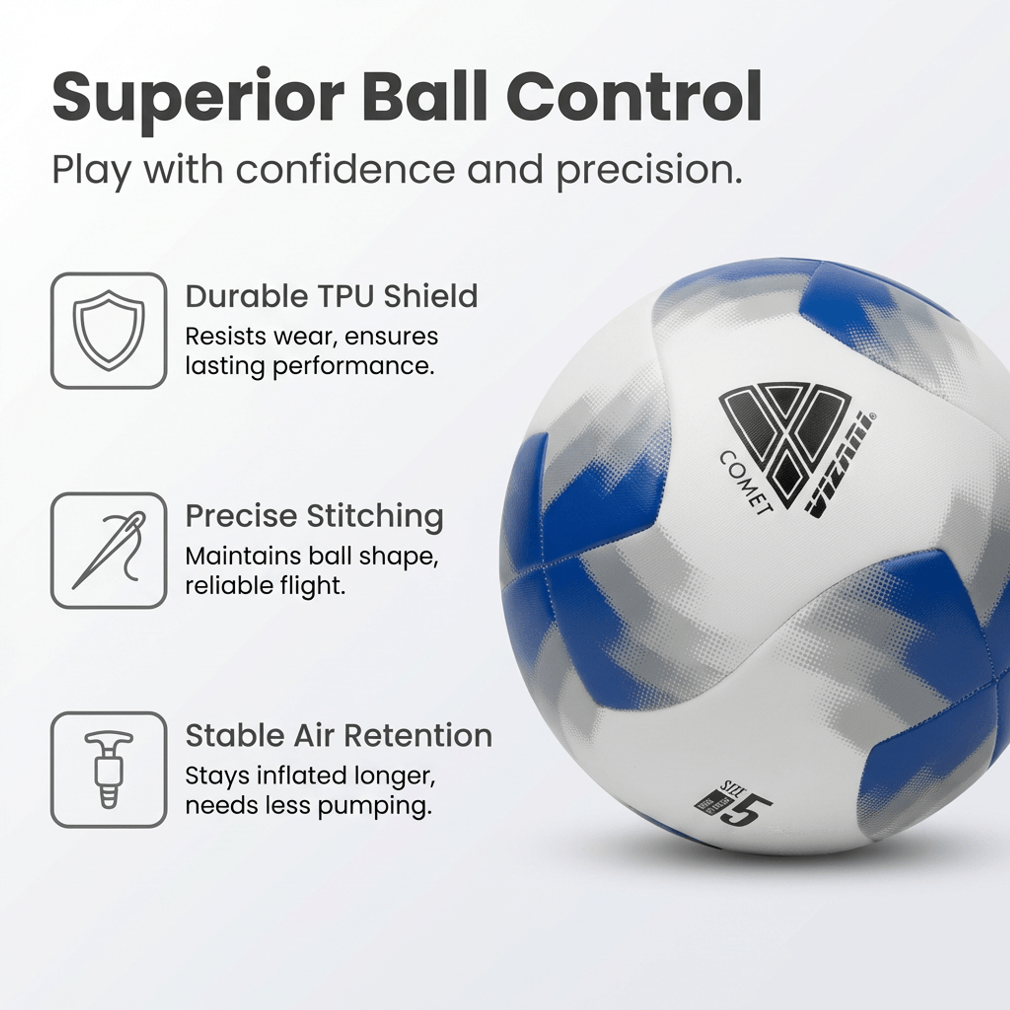 Comet Soccer Ball – Blue Vizari Sports