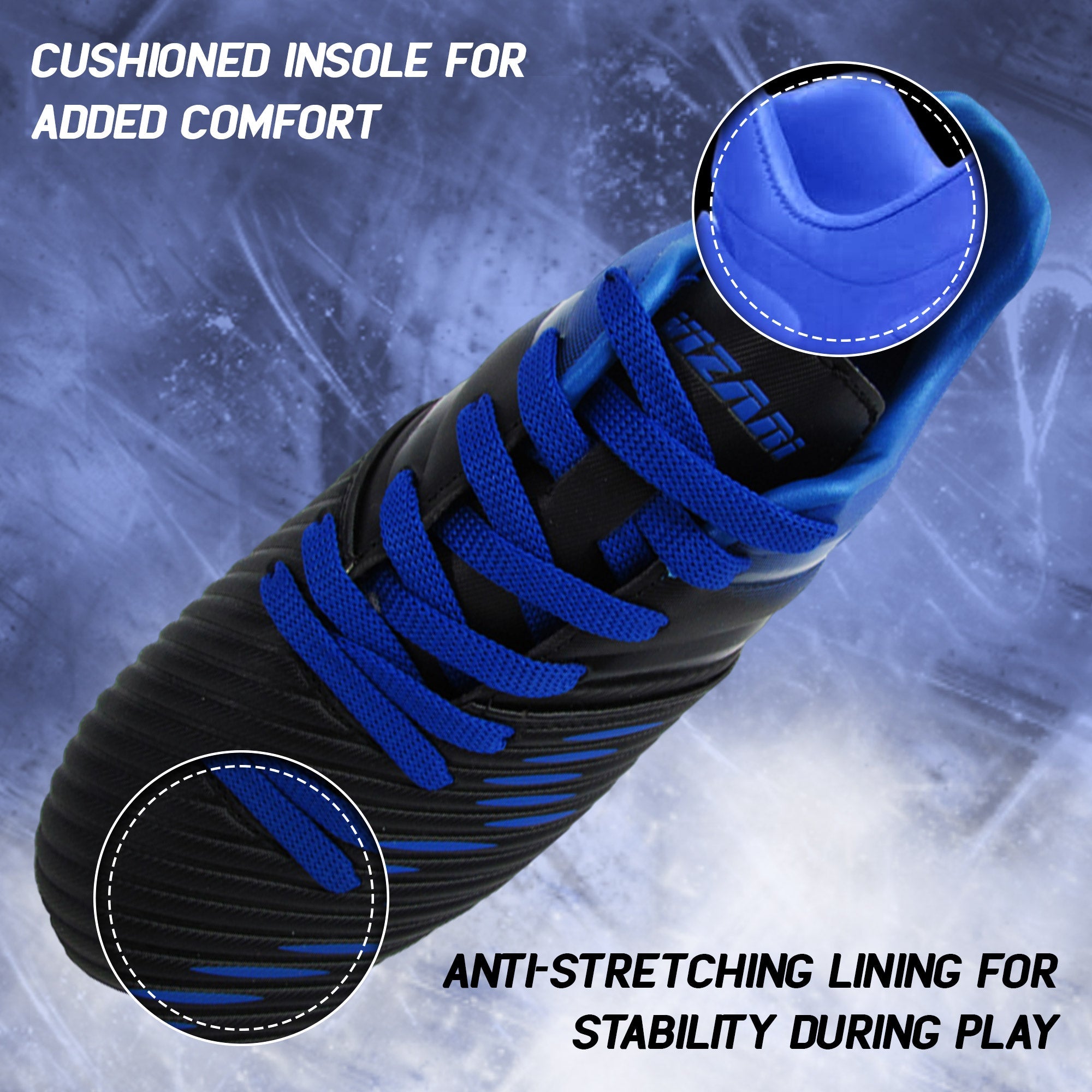 Vizari Liga Kids Firm Ground (FG) Soccer Cleats -Black/Blue, Youth Sizes 8C-Y Under $30 Vizari Sports