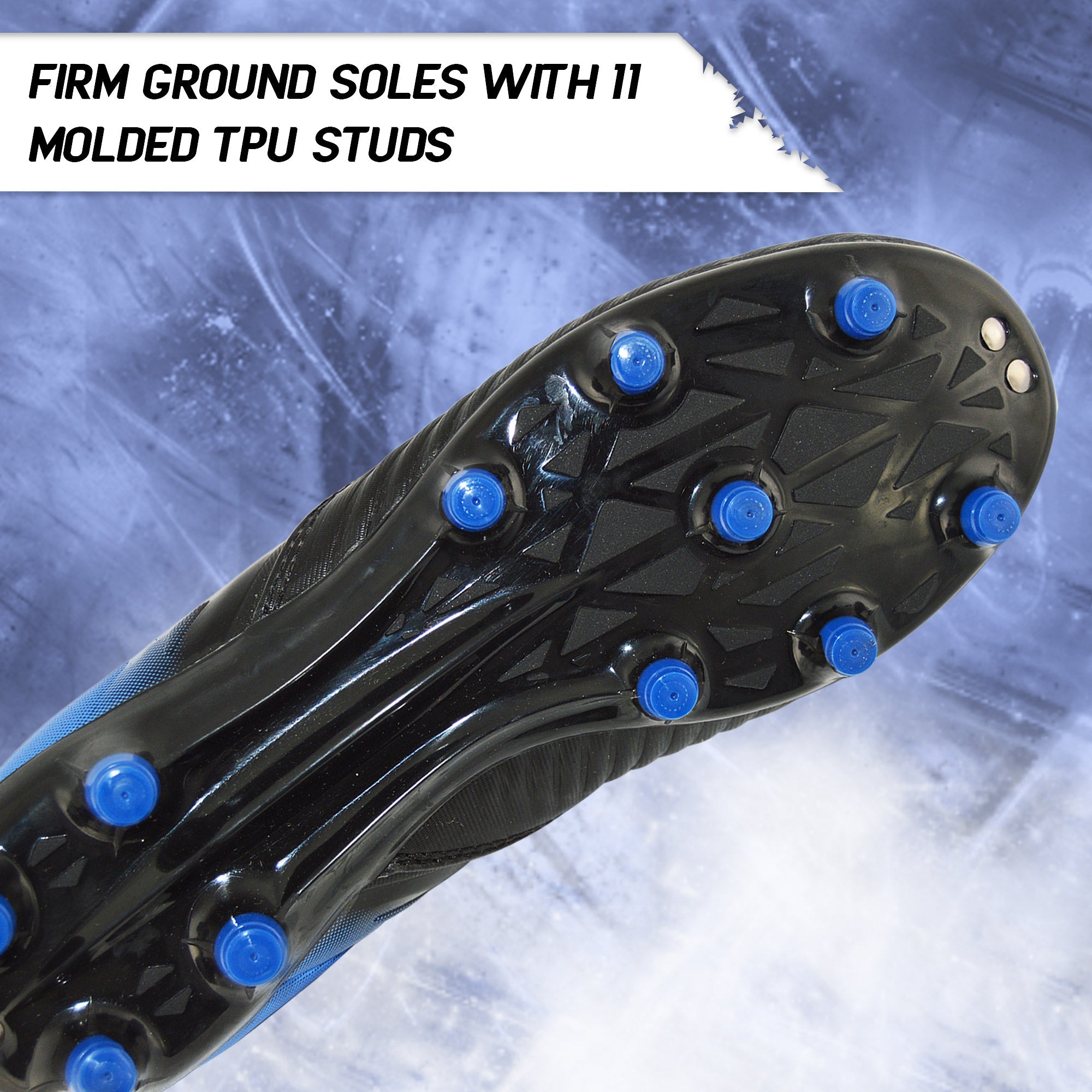Vizari Liga Kids Firm Ground (FG) Soccer Cleats -Black/Blue, Youth Sizes 8C-Y Under $30 Vizari Sports