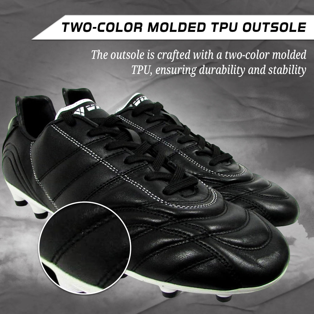 Classico Firm Ground Soccer Shoes -Black/White Vizari Sports