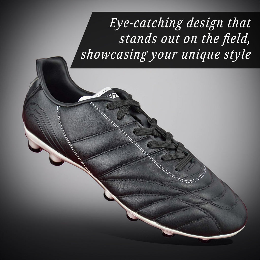 Vizari Classico Junior Firm Ground Soccer Shoes – Black/White Vizari Sports