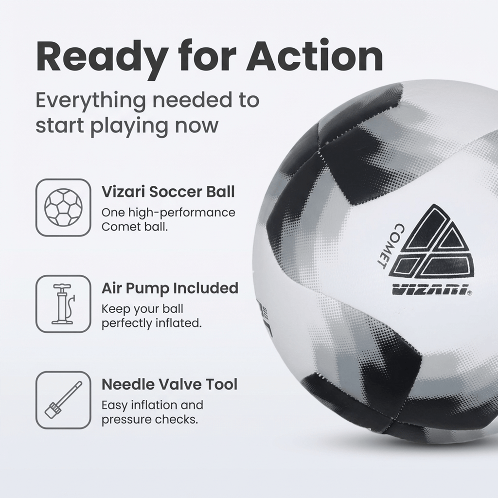 Comet Soccer Ball - Black Vizari Sports