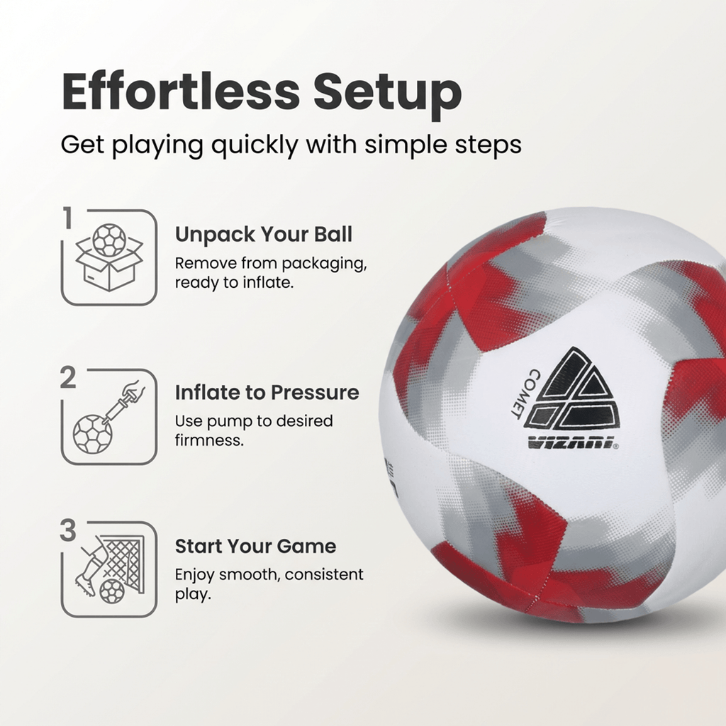 Comet Soccer Ball - Red Vizari Sports