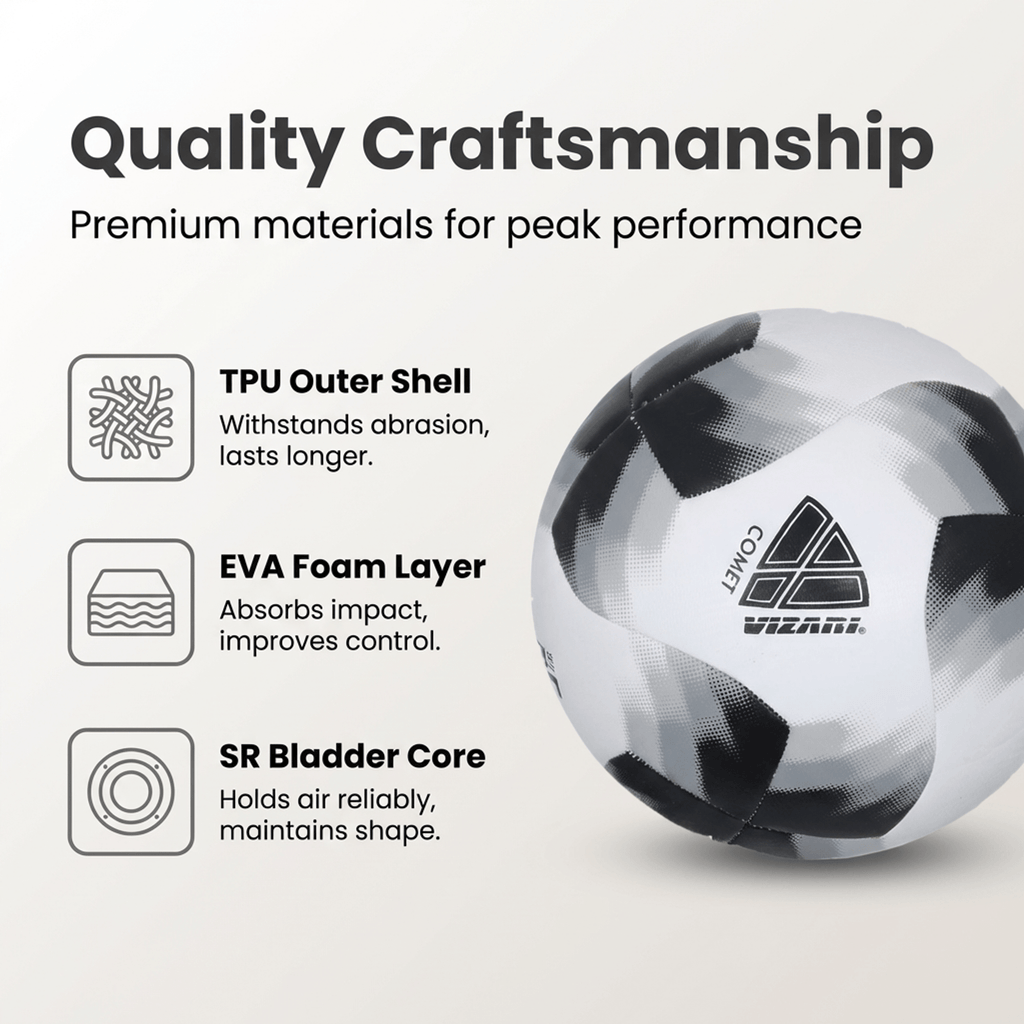 Comet Soccer Ball - Black Vizari Sports