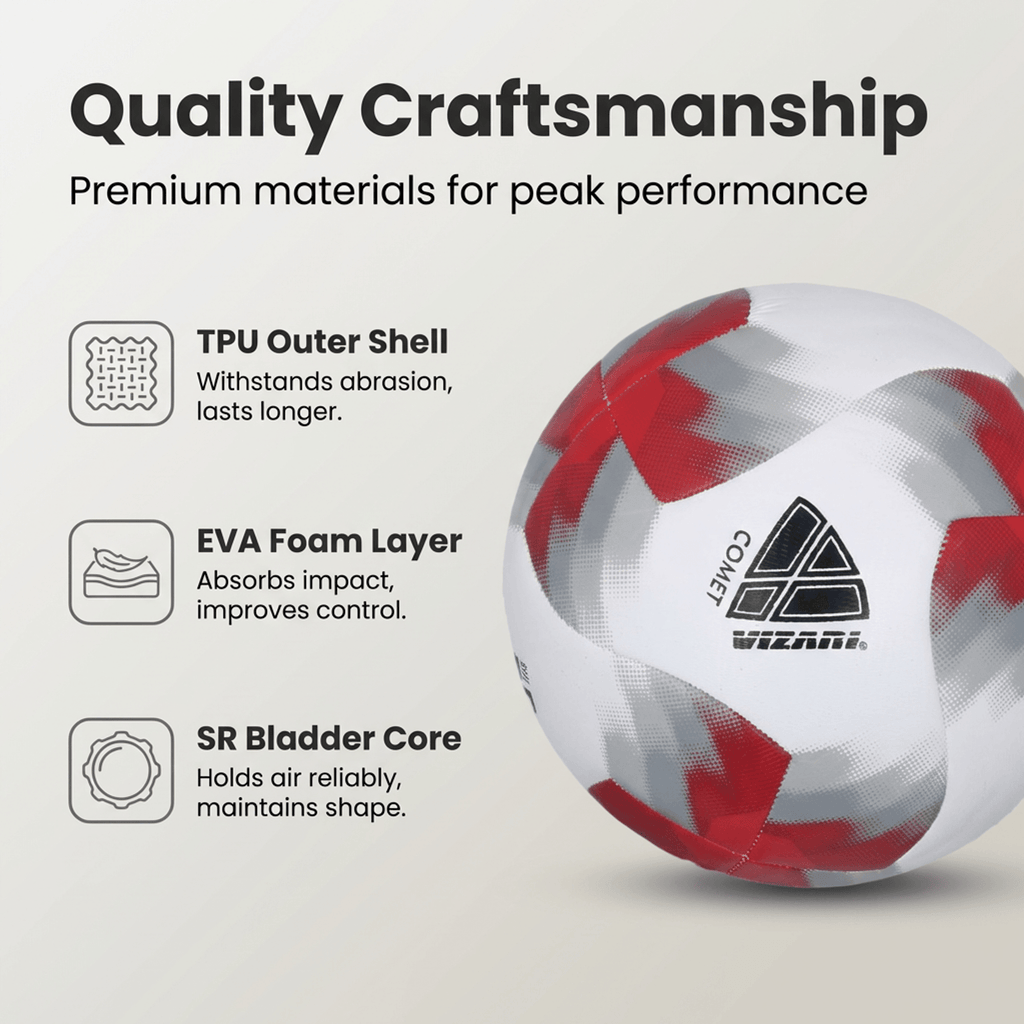 Comet Soccer Ball - Red Vizari Sports