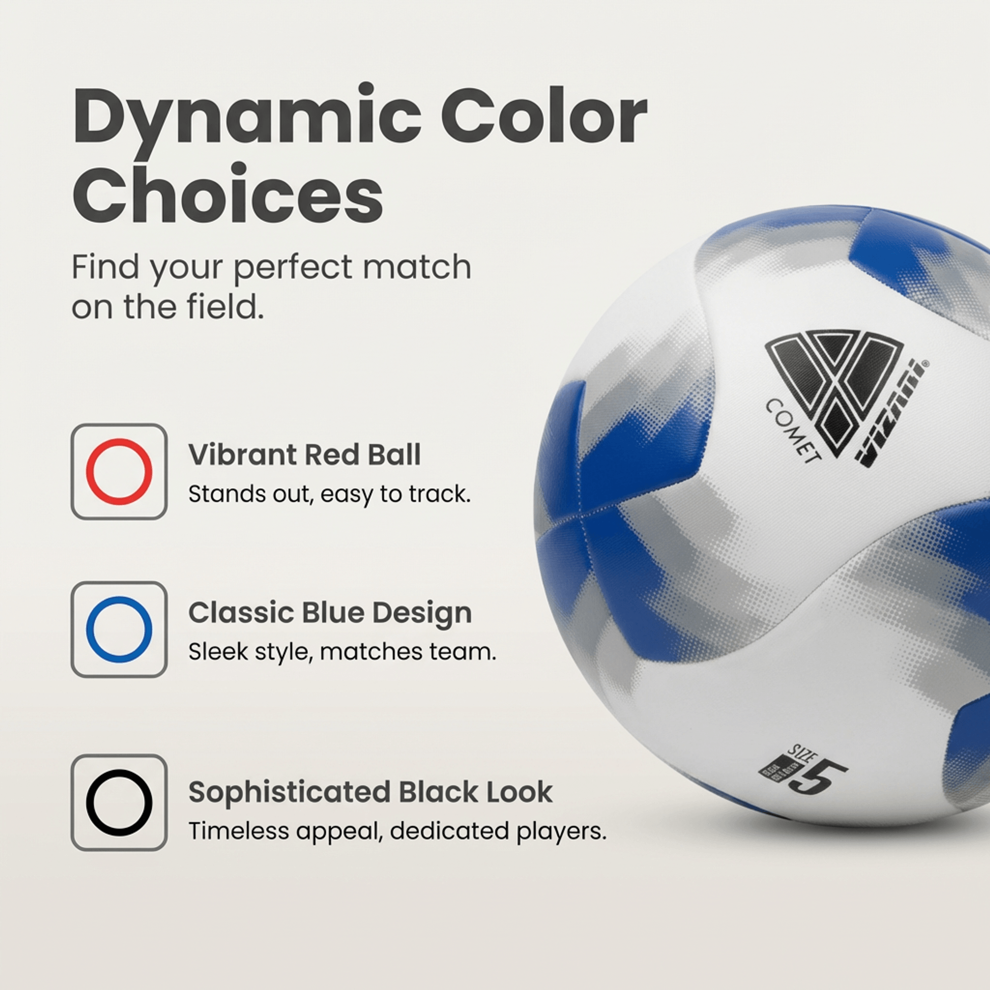Comet Soccer Ball – Blue Vizari Sports