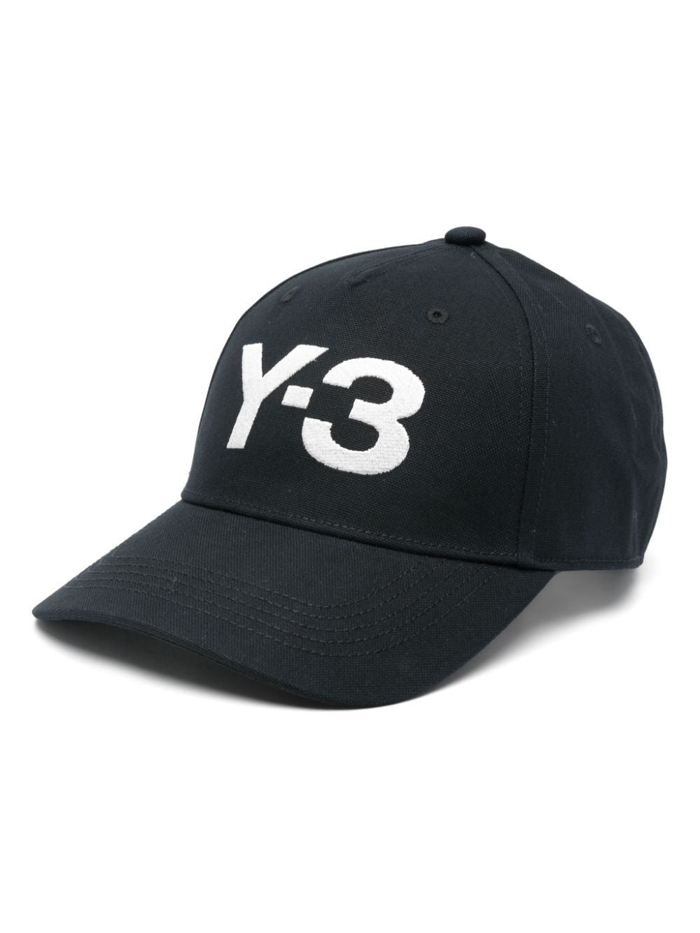 Y-3 Cotton Baseball Cap with Adjustable Strap and Cut-Out Detailing