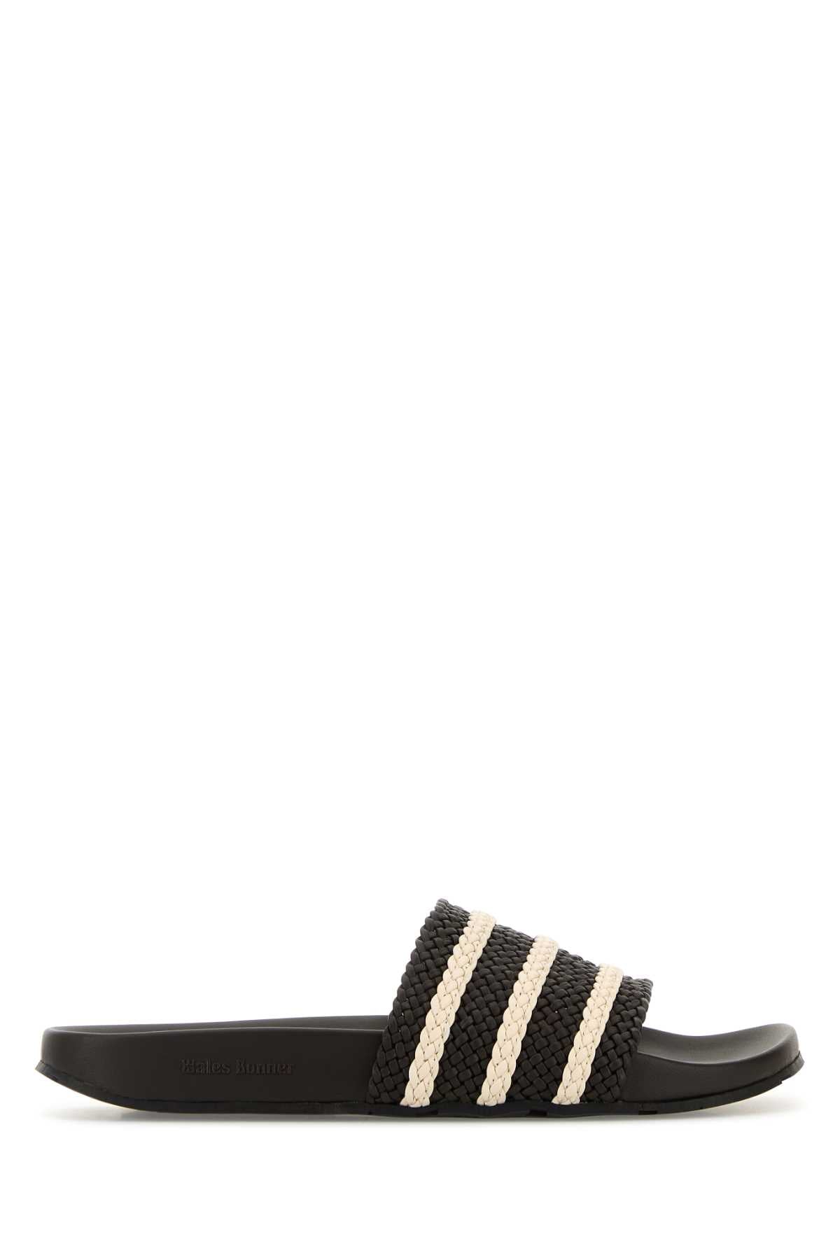 ADIDAS X WALES BONNER Men's Premium Leather Adilette Slippers Banlieue91