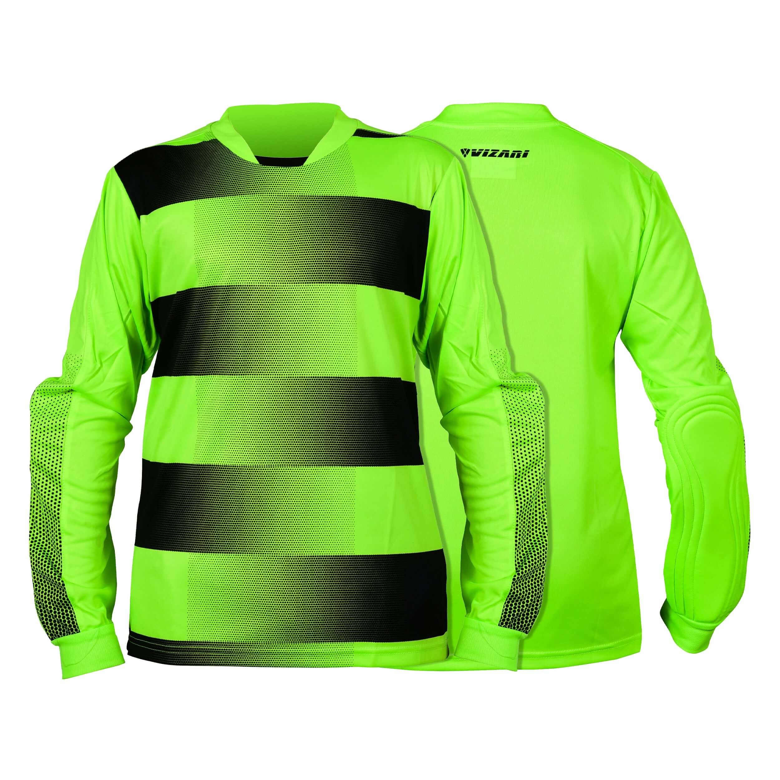 Corona Goalkeeper Jersey with Padded Elbows – Green/Black Vizari Sports