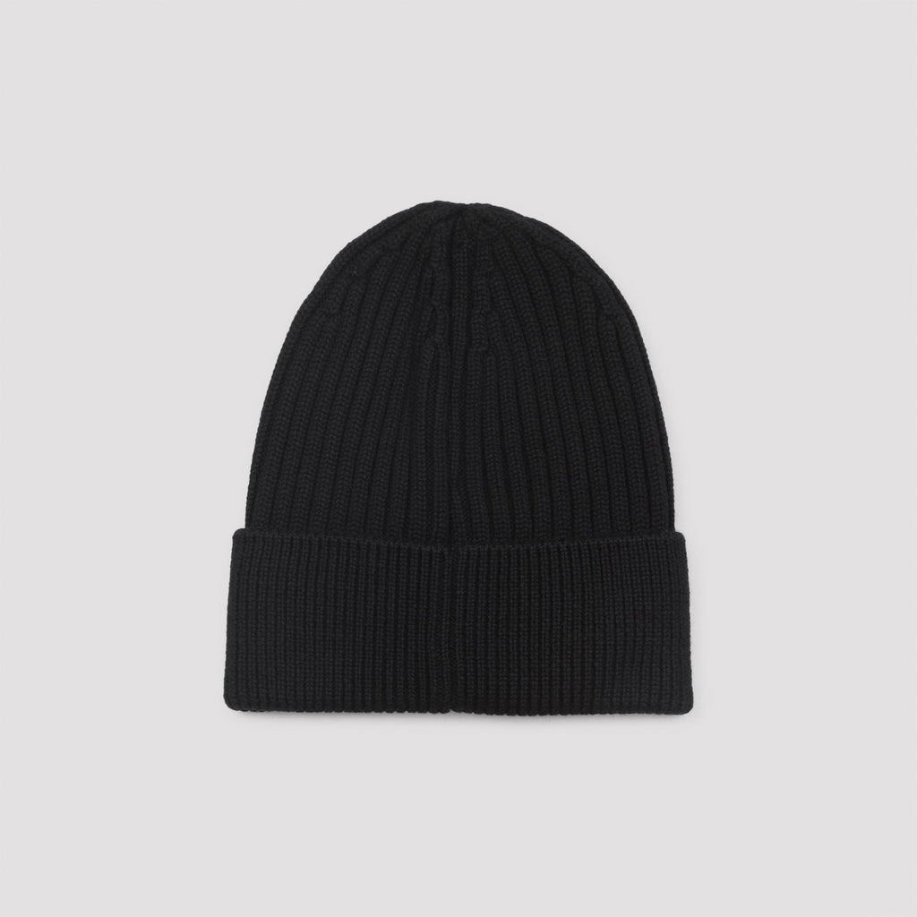 MONCLER Rib Knit Wool Beanie for Men