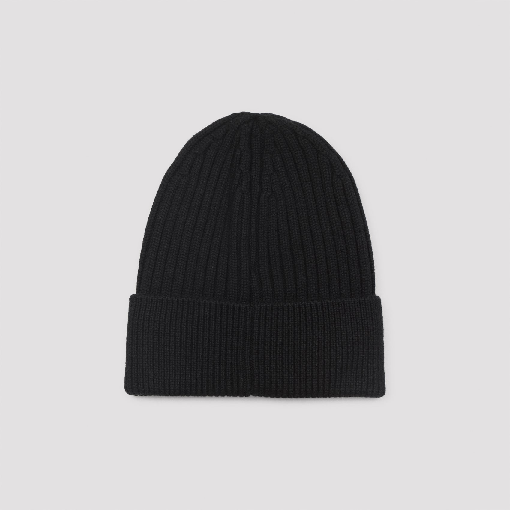 MONCLER Rib Knit Wool Beanie for Men