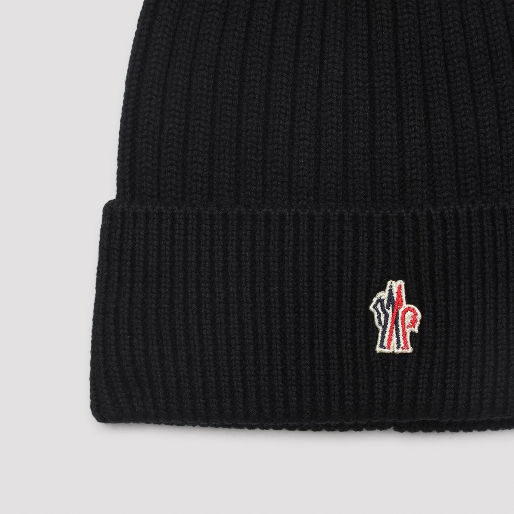 MONCLER Rib Knit Wool Beanie for Men