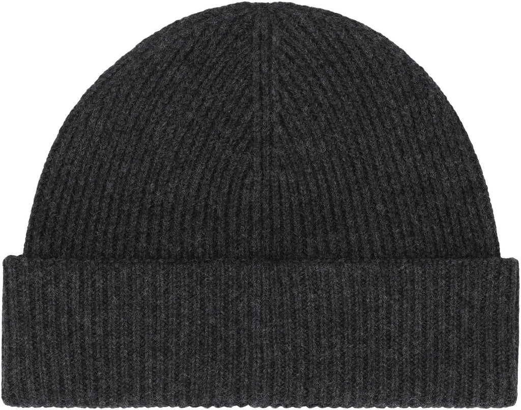K-WAY Wool Knit Beanie with Turned-Up Brim - Men's-6
