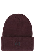 Y-3 Knit Hat with Logo