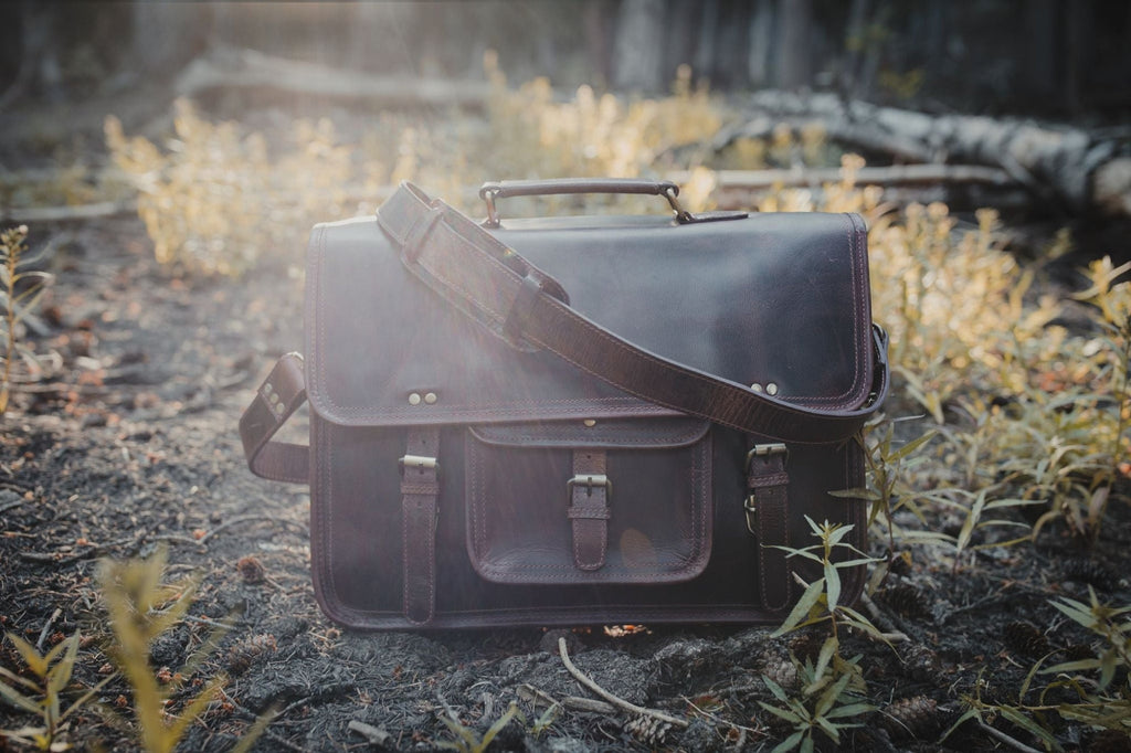 18 inch Buffalo Leather Briefcase Kodiak Leather