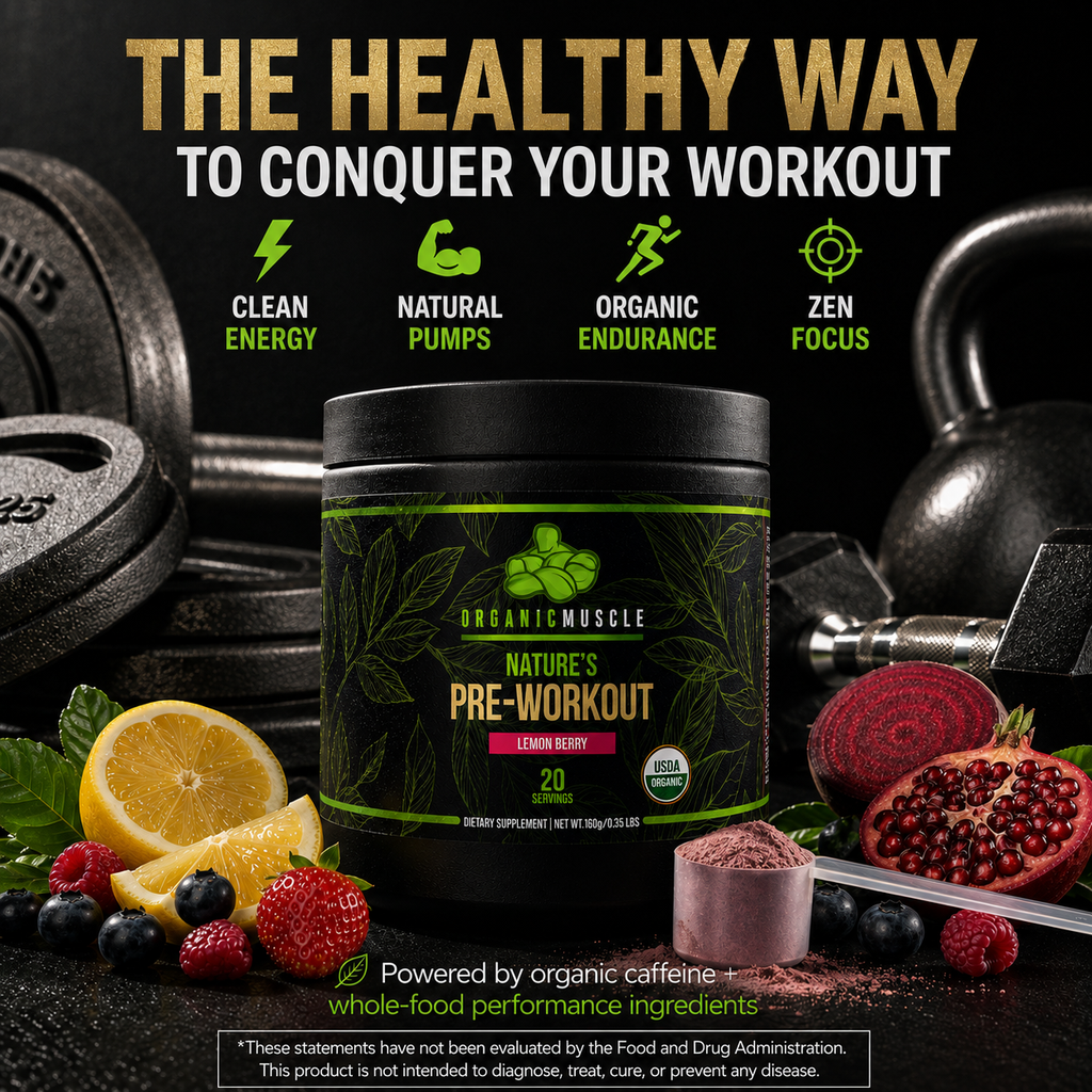 Pre-Workout - Lemon Berry Organic Muscle Fitness Supplements
