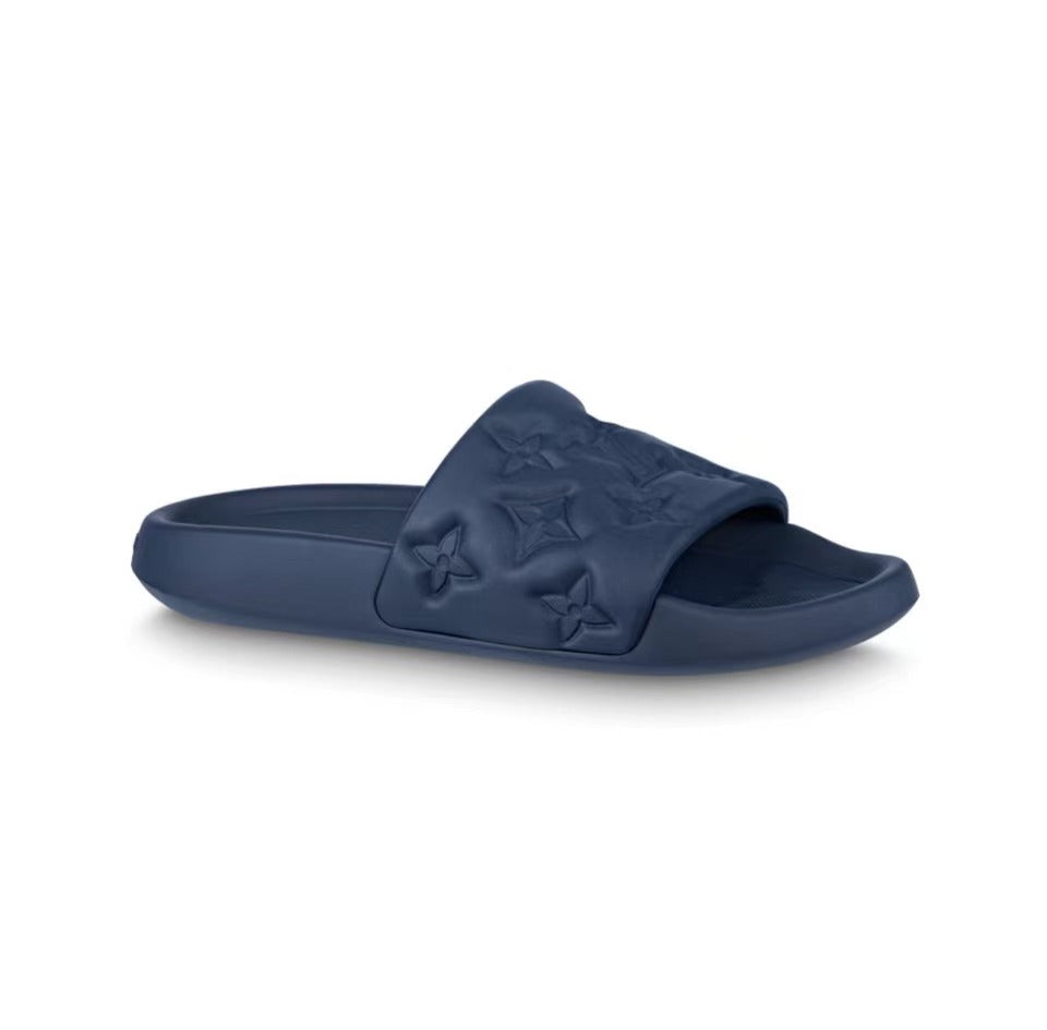 LOUIS VUITTON Waterfront Slide Slippers Men's Navy