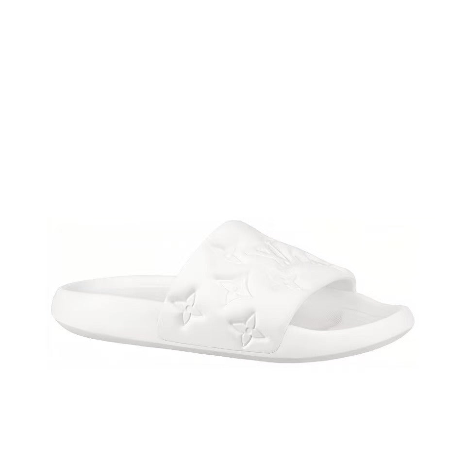 LOUIS VUITTON Waterfront Slide Slippers Men's White