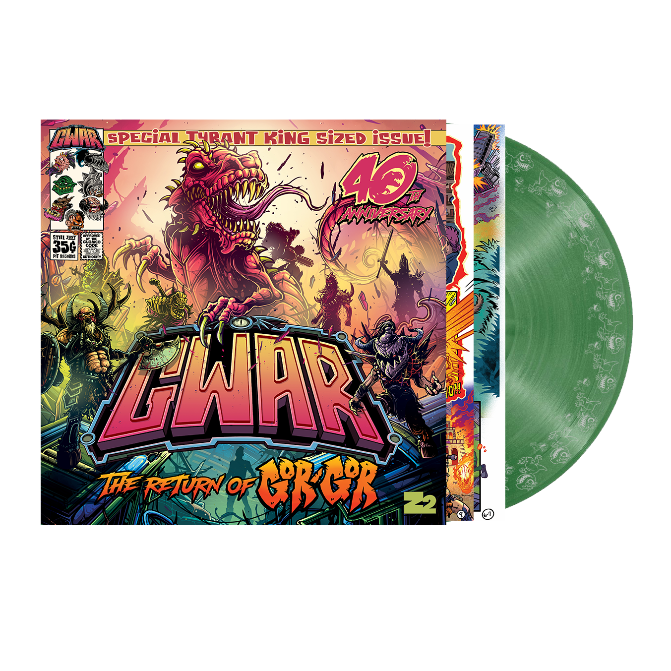GWAR: 'The Return of Gor Gor' Transparent Green Vinyl LP Z2 Comics