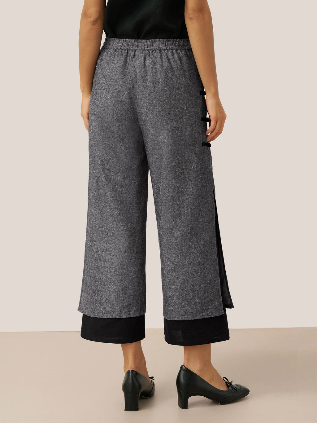 Linen Double Layer Handmade Capri Pants STELLA LINTICO