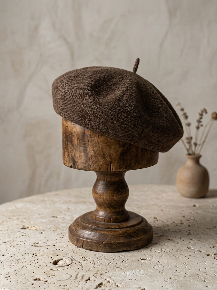 Linen Knit Beret Hat for Women Lightweight Breathable Summer Artist Cap LINTICO