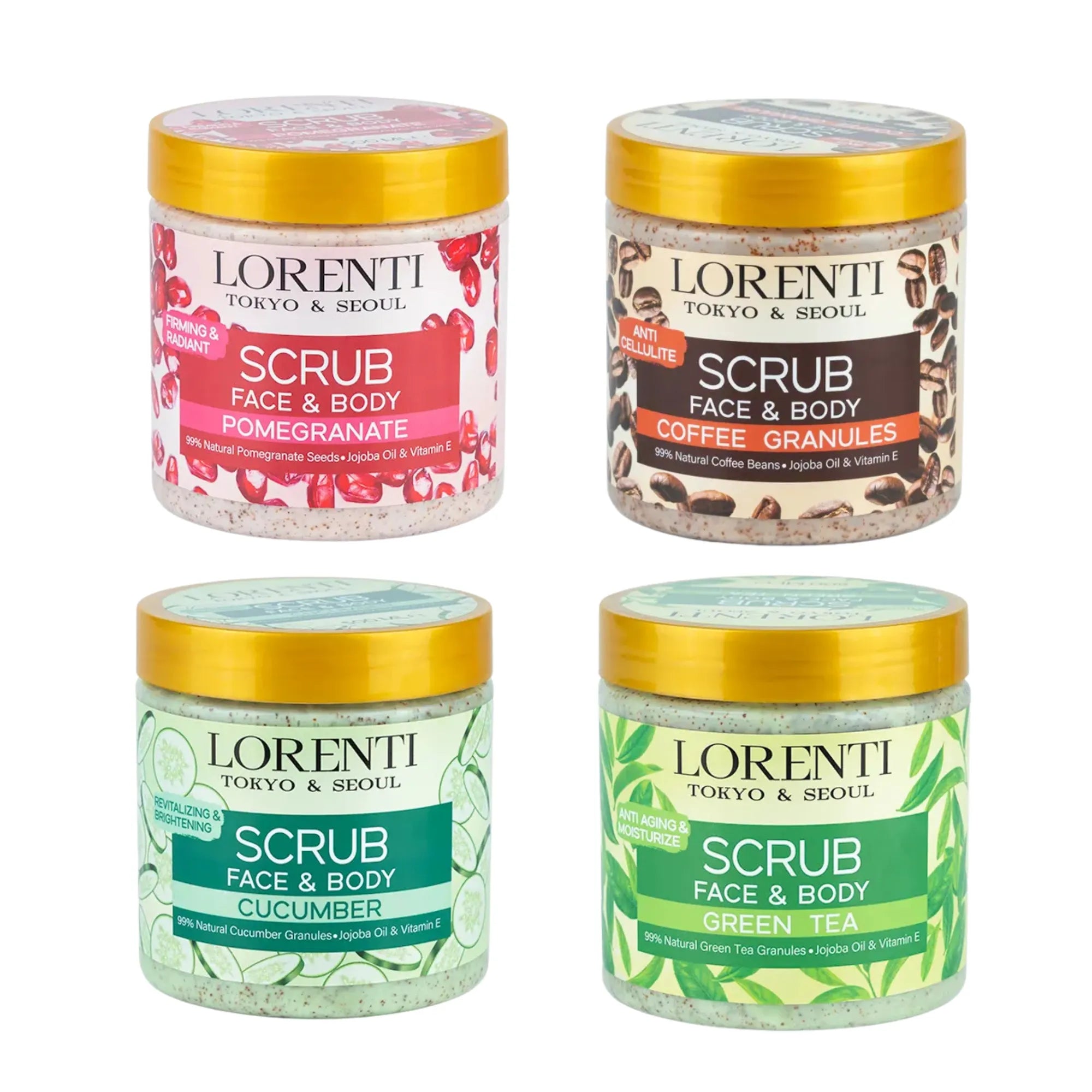 Lorenti Face & Body Scrub Series 16.9oz | 500ml Vip Barber Supply
