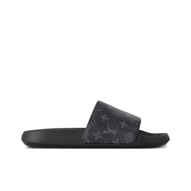Louis Vuitton  Rubber Monogram Men's Waterfront Mules 'Black'