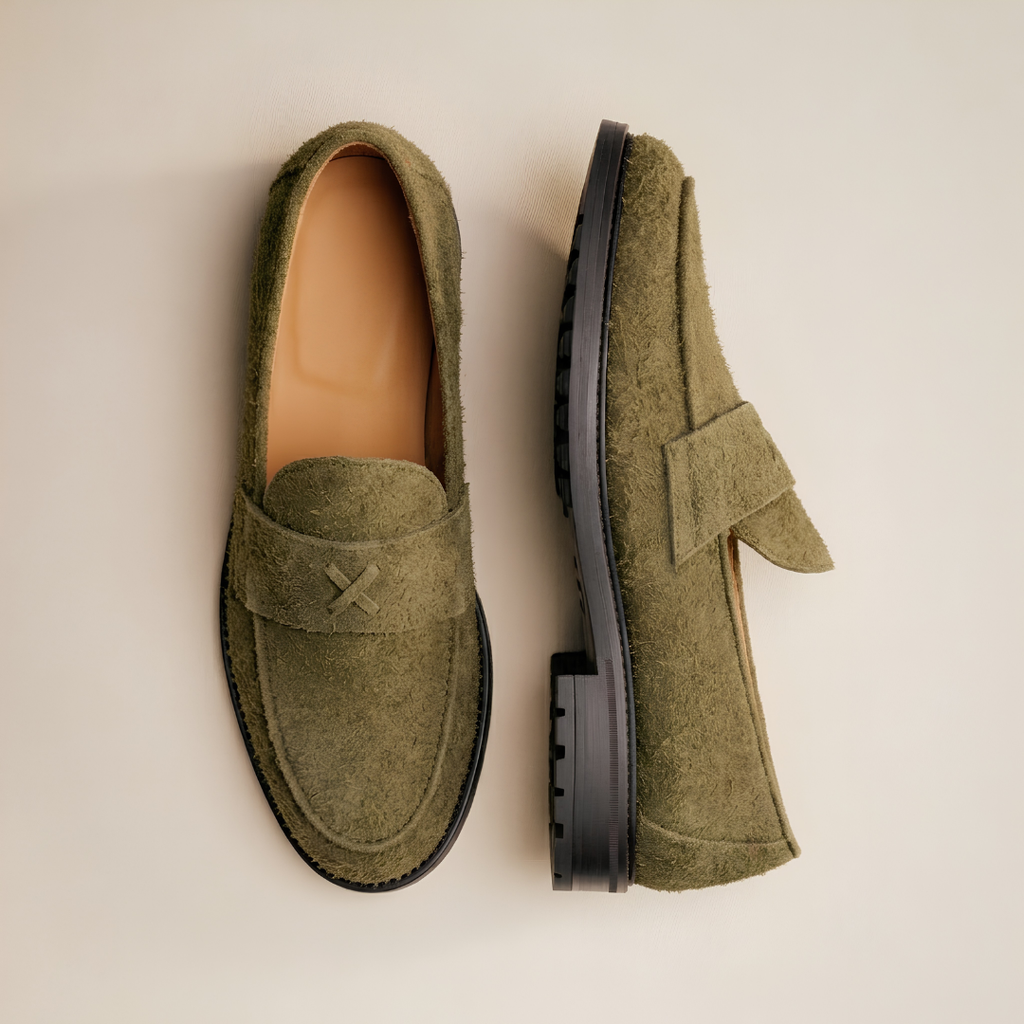 Men's Antelope Textured Suede Lug Centesimo Del Toro Shoes