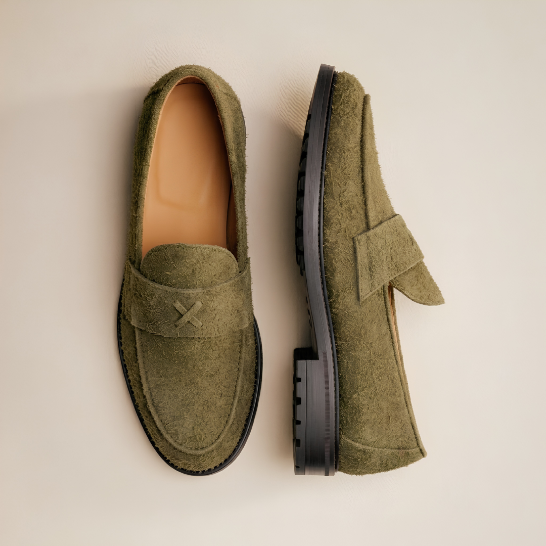 Men's Antelope Textured Suede Lug Centesimo Del Toro Shoes