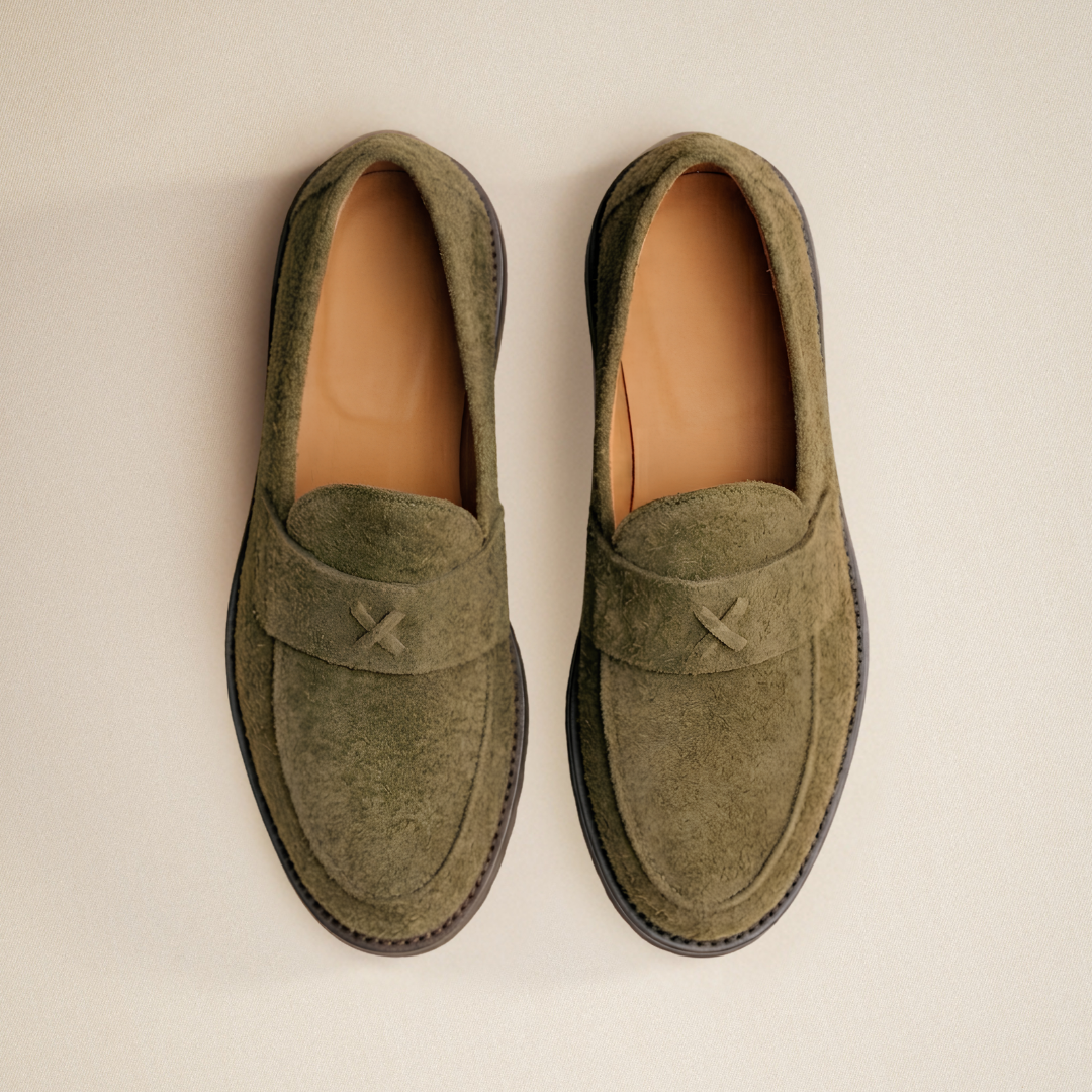 Men's Antelope Textured Suede Lug Centesimo Del Toro Shoes