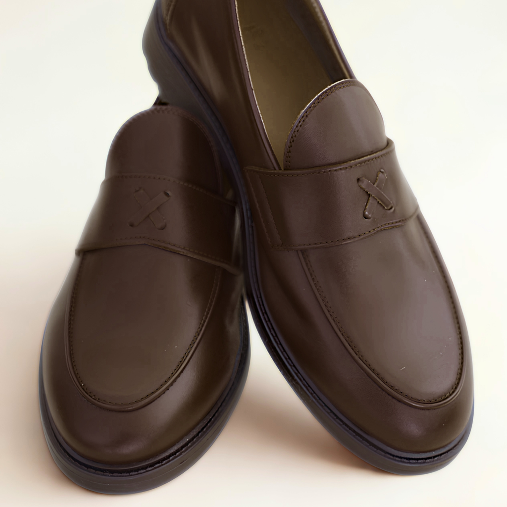 Men's Brown Leather Lug Centesimo Del Toro Shoes