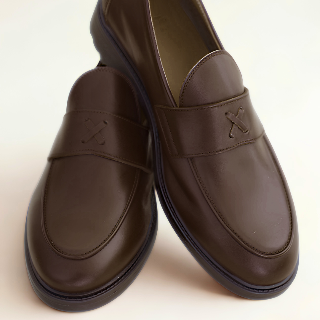 Men's Brown Leather Lug Centesimo Del Toro Shoes