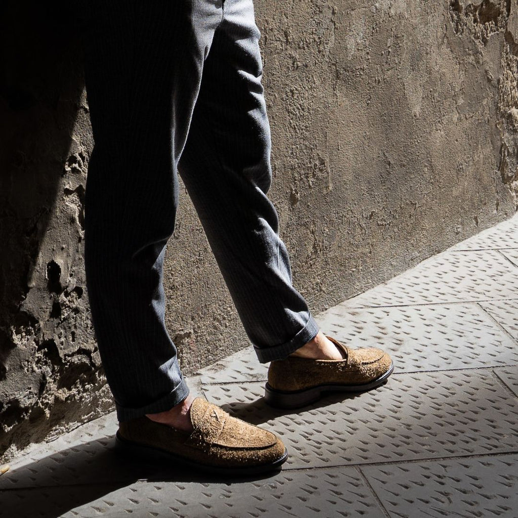 Men's Antelope Textured Suede Lug Centesimo Del Toro Shoes