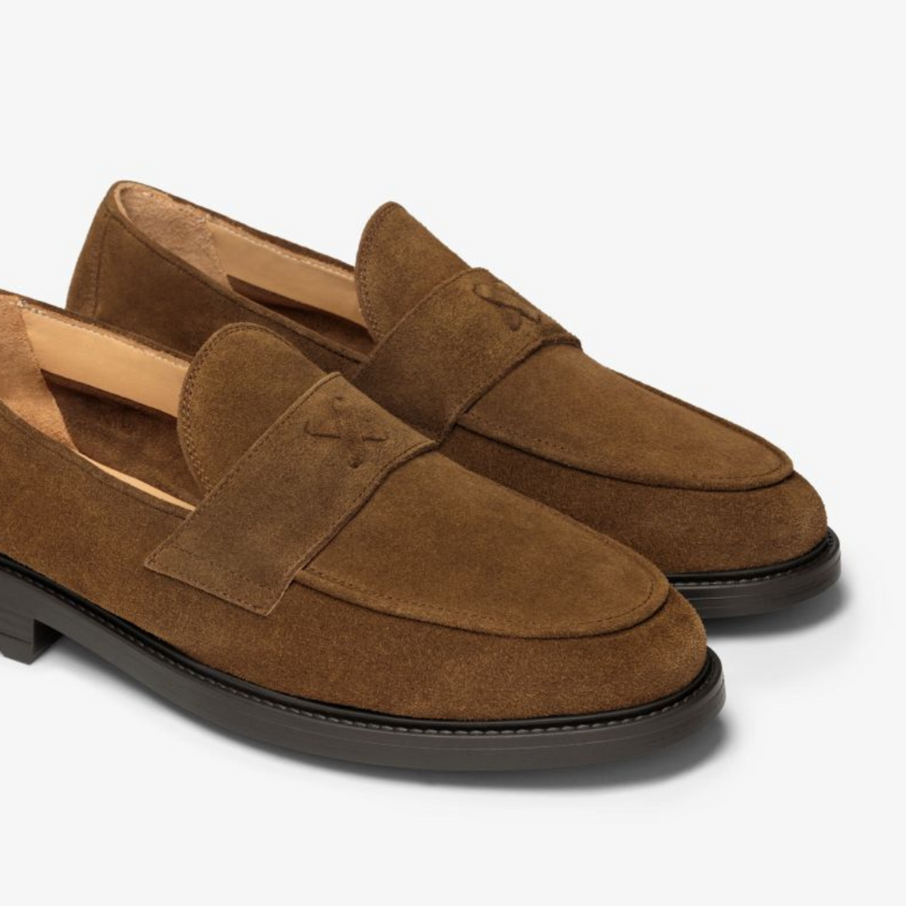 Men's Brown Suede Lug Centesimo Del Toro Shoes