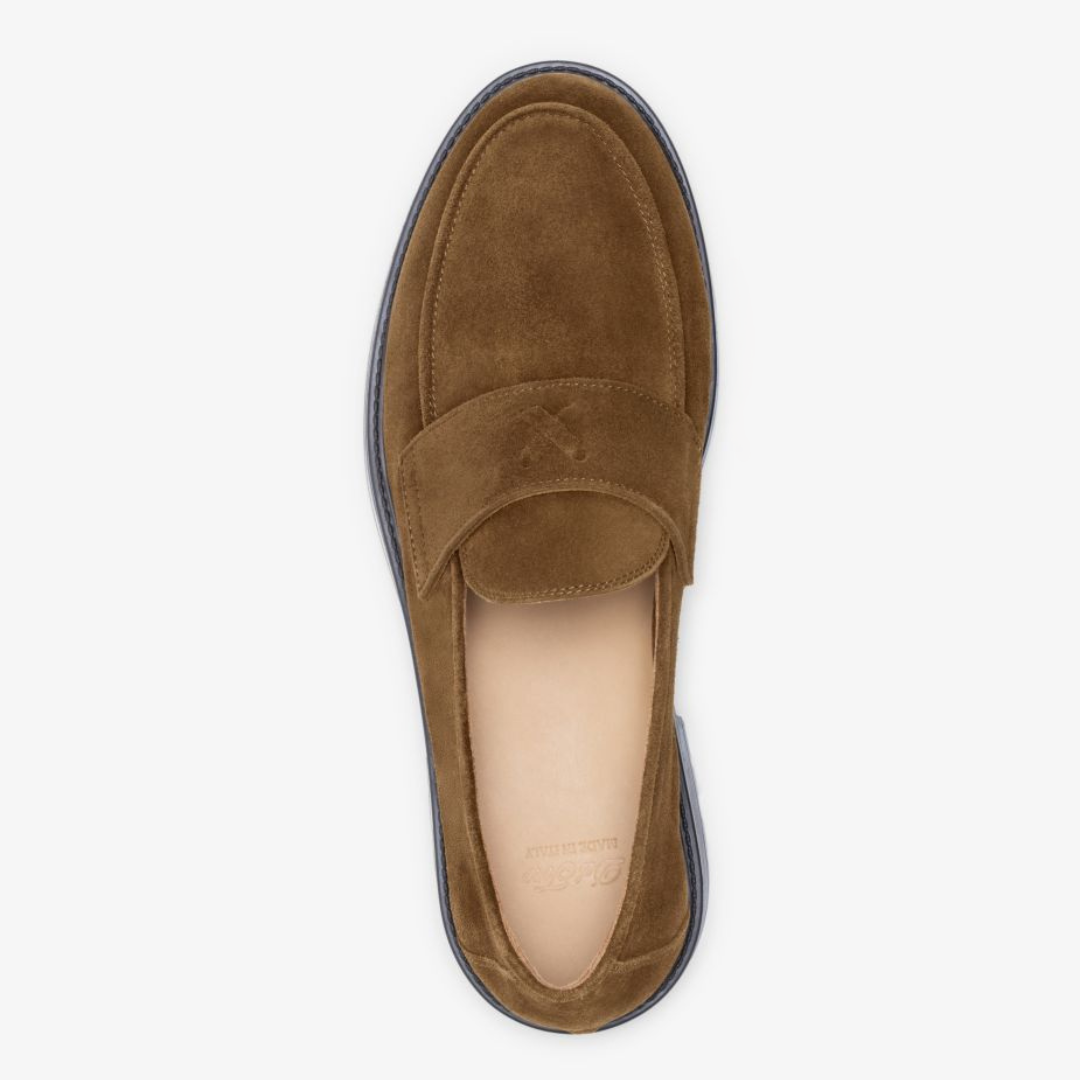 Men's Brown Suede Lug Centesimo Del Toro Shoes