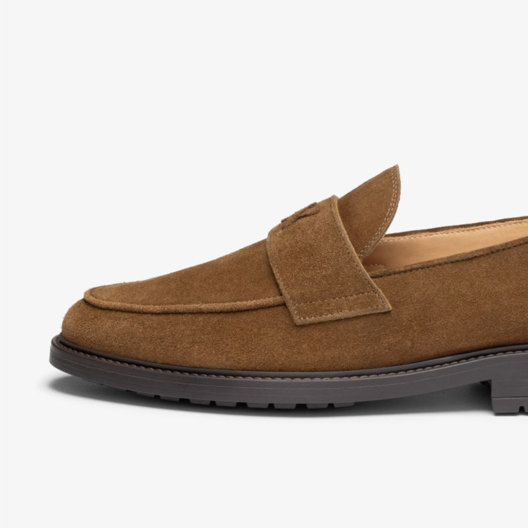 Men's Brown Suede Lug Centesimo Del Toro Shoes