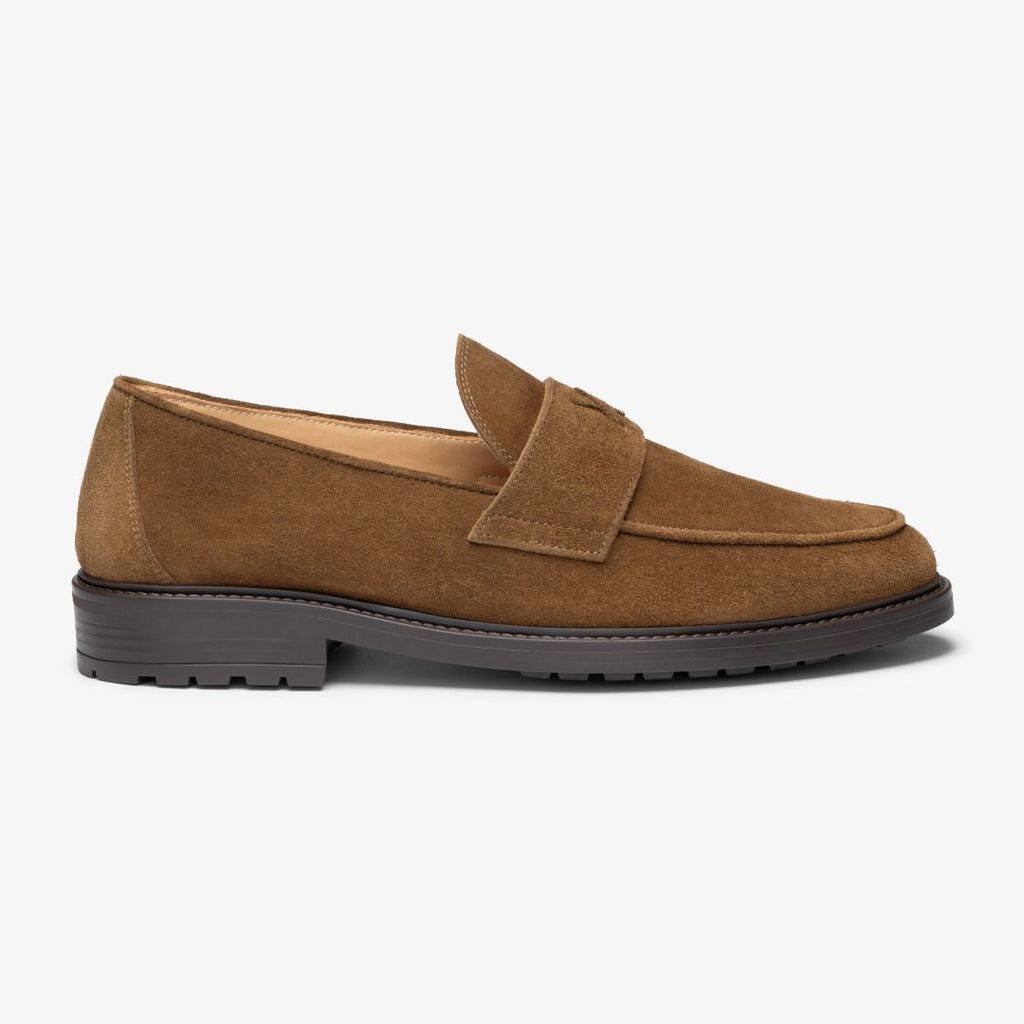 Men's Brown Suede Lug Centesimo Del Toro Shoes