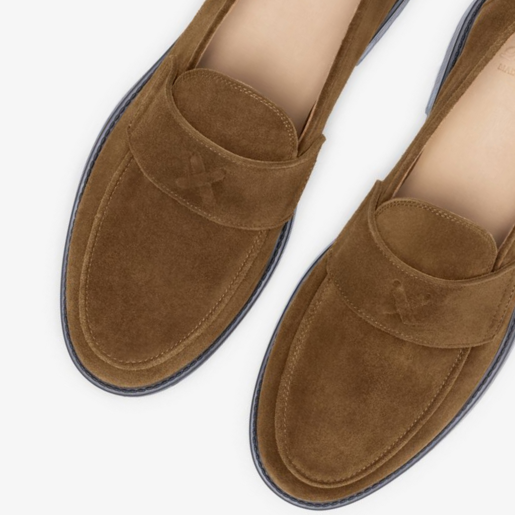 Men's Brown Suede Lug Centesimo Del Toro Shoes