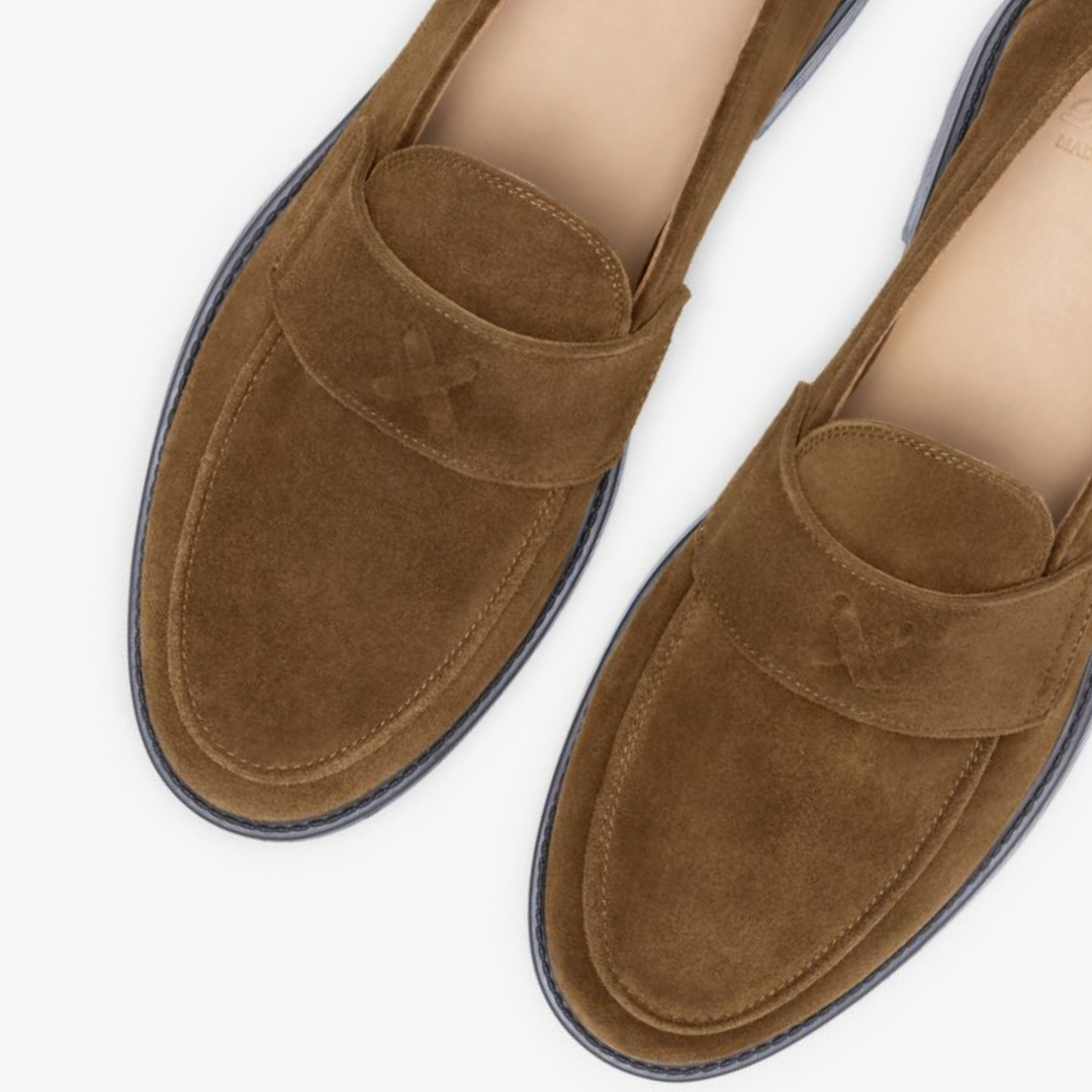 Men's Brown Suede Lug Centesimo Del Toro Shoes