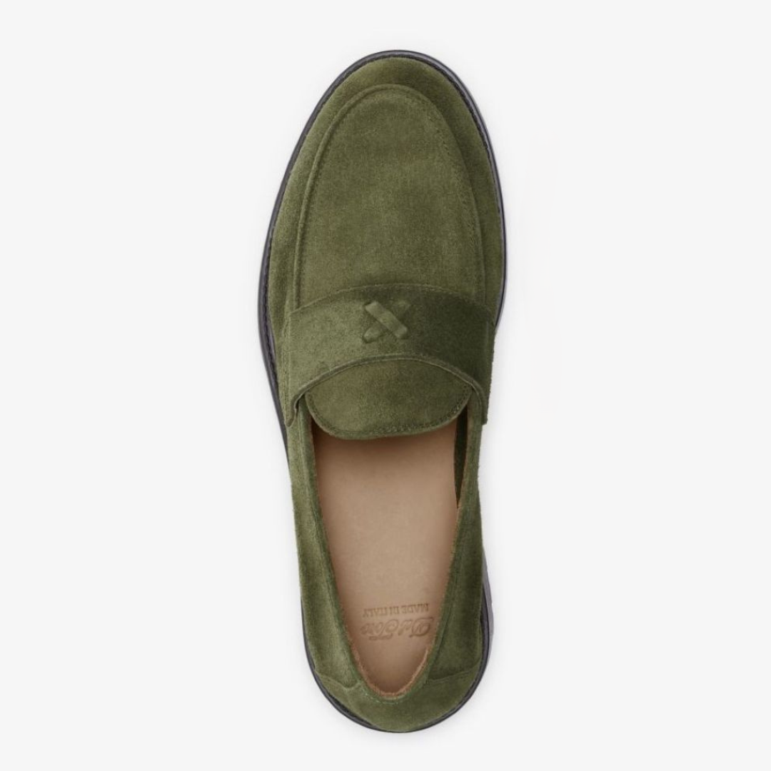 Men's Olive Suede Lug Centesimo Del Toro Shoes