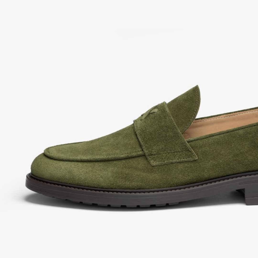 Men's Olive Suede Lug Centesimo Del Toro Shoes