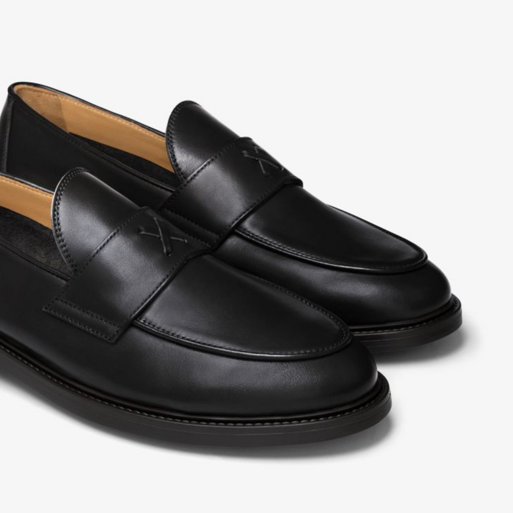 Men's Black Leather Lug Centesimo Del Toro Shoes